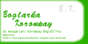 boglarka korompay business card